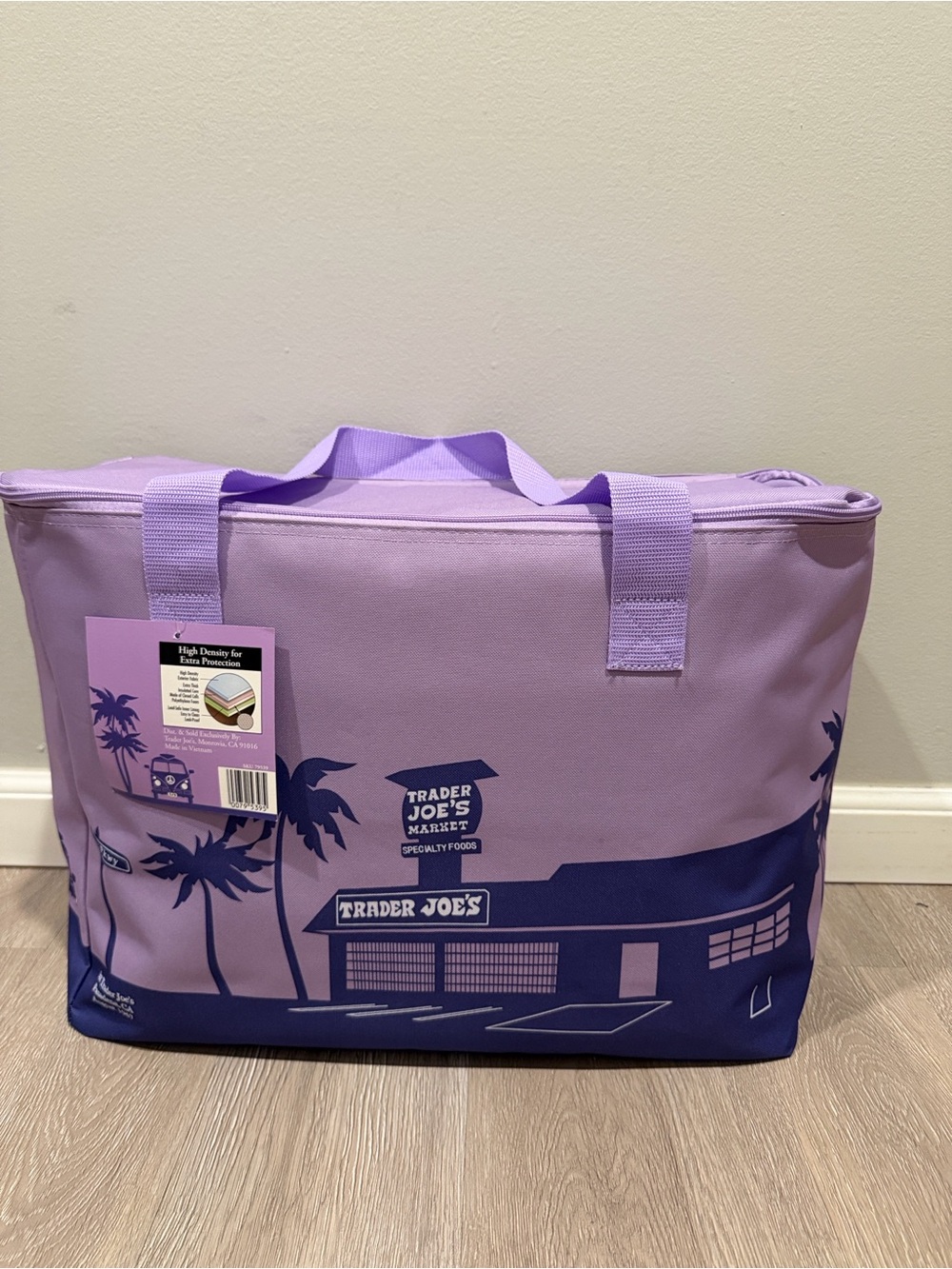 Trader Joe's Purple Insulated Tote Bag
